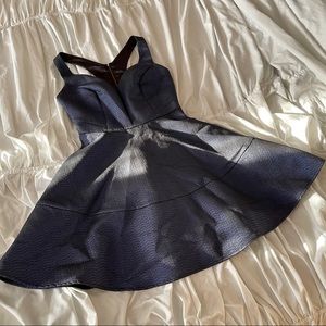 EXPRESS navy blue iridescent cocktail dress US 0